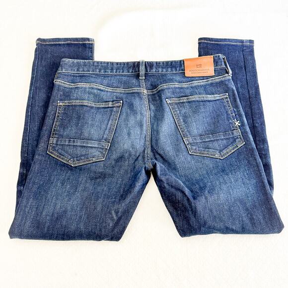 Scotch & Soda Ralston Button Fly Dark Wash Denim Jean Straight Leg Size 33 x 32 - Picture 5 of 10